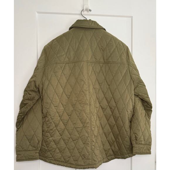LEVIS Quilted Shacket Jacket Military Olive Womens Size MEDIUM - Picture 2 of 13